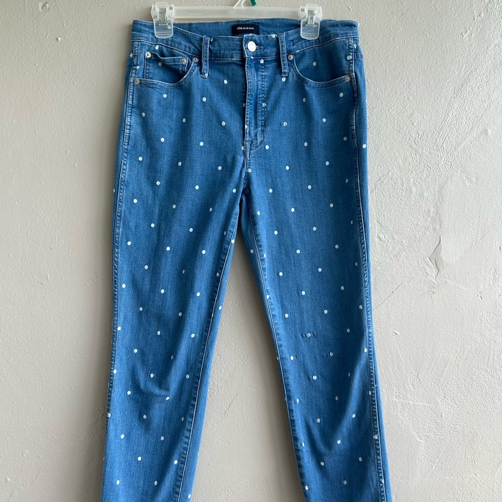 J. Crew Women's Polka dot  Blue Jeans  size 30